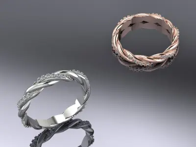 Jewelry Ring Gold 3D print model 22