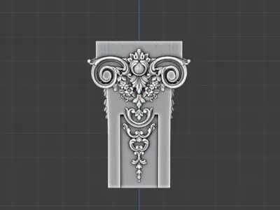Classic decor ornament carved 07  3D model