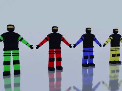 Low Poly character Pack Low-poly 3D model