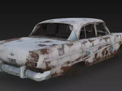 Old Rugged Car 3D model