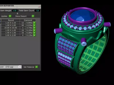 luxury mens ring 3D print model