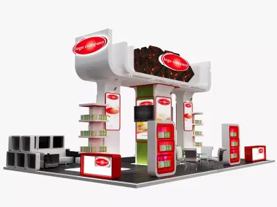 Booth Exhibition Stand a489b 3D model