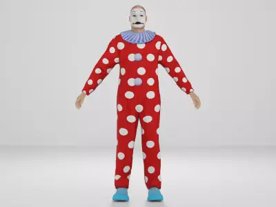 Clown Low-poly 3D model