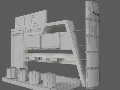 Booth Exhibition Stand a443d 3D model