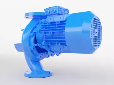 Centrifugal Pump with AC motor 3D model