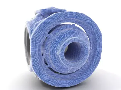 Futuristic Engine Component model pack Low-poly 3D model