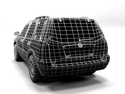 MAZDA TRIBUTE 2003 LOWPOLY Low-poly 3D model