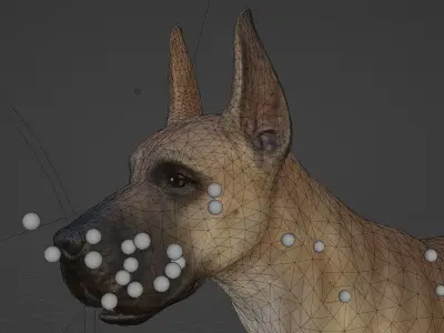DOG - GREAT DANE  Low-poly 3D model