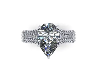 Fashion Diamond Ring R1 3D print model purchase