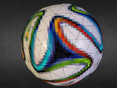 Brazuca soccer ball free Free low-poly 3D model