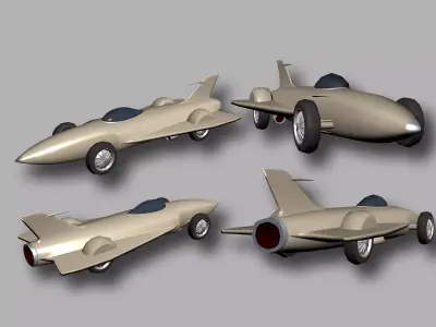 General Motors Firebird Hypercasual Low-poly 3D model