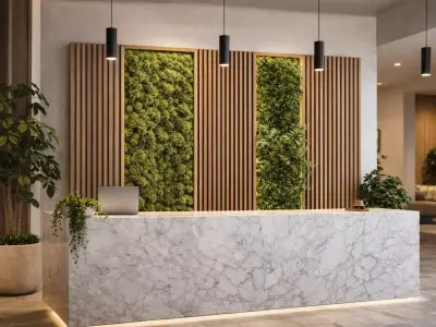 Green Wall  Interior Courtyard Feature Design wall panel  3D model