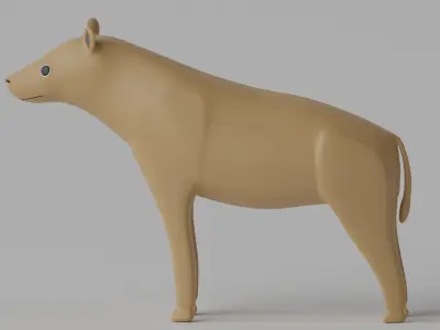 Cartoon Hyena 3D model