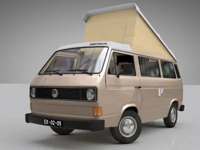 VOLKSWAGEN TRANSPORTER T3 1979 -1987 3D Model Pack