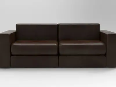 Leather Sofa Free low-poly 3D model