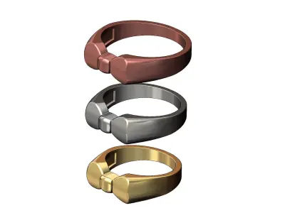 Cute Bow tie ring 3D print model