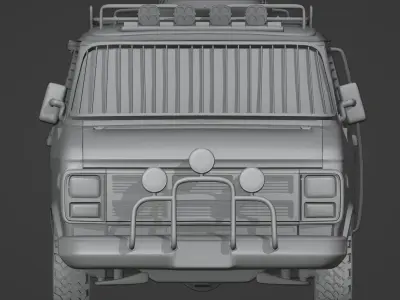 Post-Apocalyptic Survival Vehicle 3D print model