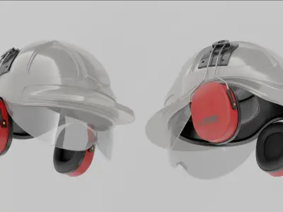 Work Helmet Low-poly 3D model