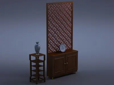 cabinet cabinet wardrobe sofa bed table bookshelve 3D model