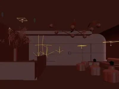 3D model of modern office hall 3D model