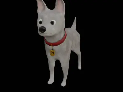 White dog 3D model