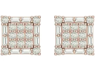 Earring 3D print model 8