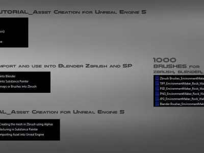 1000 Brushes and  Landscape Kit for UE plusTUTORIAL Texture
