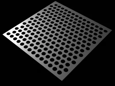 Perforated panel with 39 percent of opening 3D model