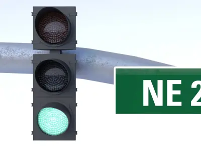 Traffic Lights Free 3D model buy