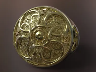 Odin Shield Ring Free 3D print model