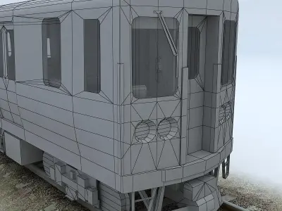 CTA 5000 train Low-poly 3D model