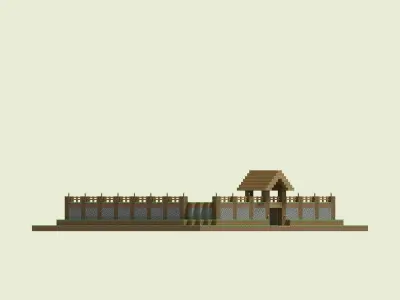 Rampart Walls 3D model