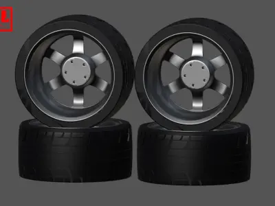 RAYS Volk Racing TE37V Mark-II 3D print model