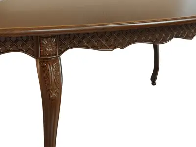 Classic table with carvings 2700 3D model
