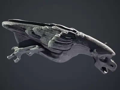 Waterspout Gargoyle Bennu Low-poly 3D model