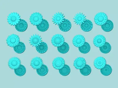 15 Sunflower Mold Collection - Silicone Maker - Template
