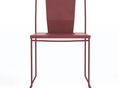 Chicago Sled Base Metal Chair 3D model