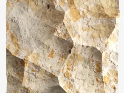 314-RockPanel sandstone wall texture 3D model