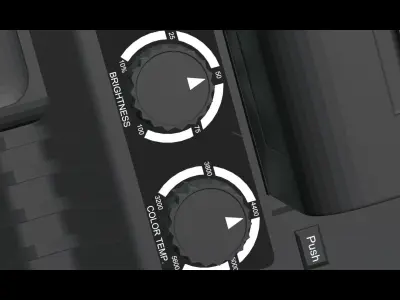 Studio light with stand 3D model