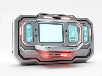 Futuristic Medical Console model pack Low-poly 3D model