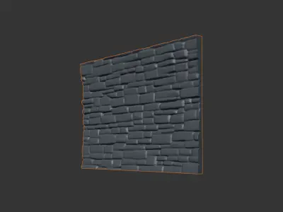 Rustic Schist Wall Modular Asset 3D model