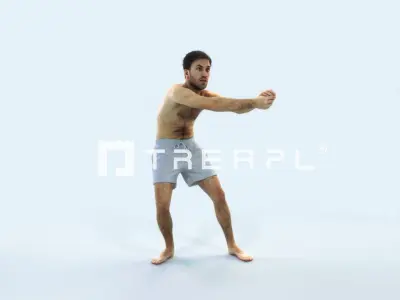 Flow 15C Beach Receiving Sports Man Low-poly 3D model