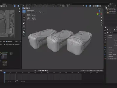 Sport Tog Bag or gym bag 3d model prop 3D model