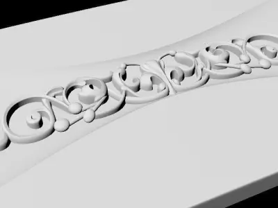 Central decor ornament for furniture 3D model 724