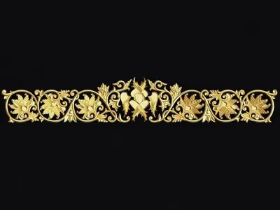 Central decor ornament for furniture 3D model 903