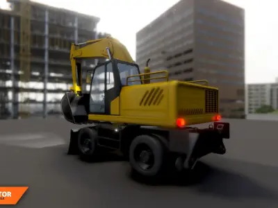 Excavator-construction vehicle 3D model
