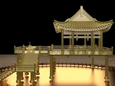 Chinese ancient Pavilion  3D model
