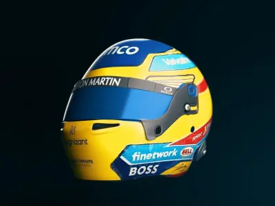  helmet Fernando Alonso 2024 Low-poly 3D model