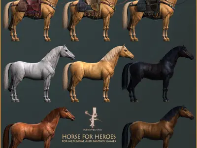 Horse for Heroes Light Version Low-poly 3D model
