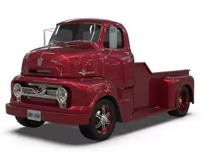 Custom Vintage COE Pickup Truck 3D model